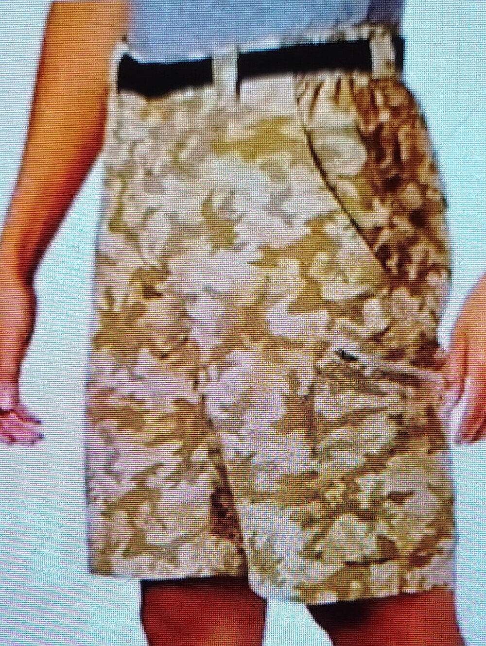 NWT$55 Columbia Silver Ridge Printed Cargo Shorts Tan Camo Men's 38 X 10"L